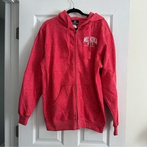Size M Men’s Big Bear Canada Red Heathered Muskoka Zip Up Hoodie
